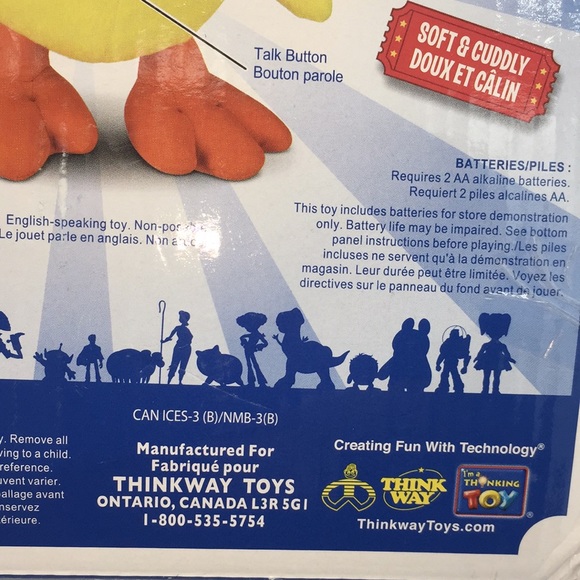 Disney Pixar Toy Story 4 Ducky Talking Soft Plush Stuffed Animal Duck - Picture 10 of 12